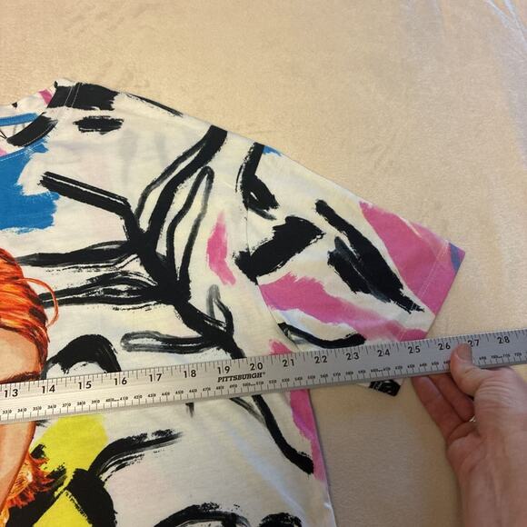 Zara Graphic All Over Print Abstract Artsy Oversized Tshirt - Picture 8 of 9